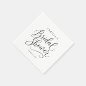 ミニマリストスクリプトブライダルシャワー スタンダードカクテルナプキン (角)