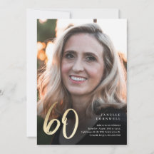 ミニマリストスクリプトブラックと金ゴールド60誕生日