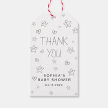 ミニマリストスクリプトブラックサンキューベビーシャワー