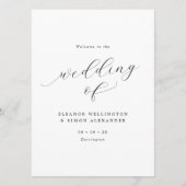 ミニマリストスクリプトブラック&ホワイトフラ結婚ット プログラム (正面)