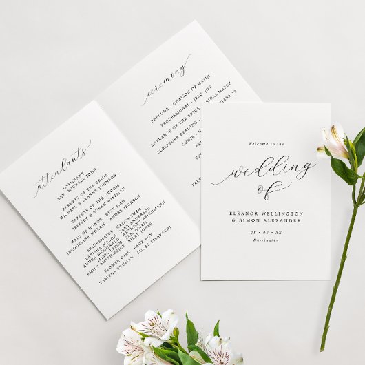 ミニマリストスクリプトブラック&ホワイト折り結婚曲げ プログラム