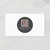 ミニマリストスクリプトホワイトカスタムブランディング 名刺 (裏面)