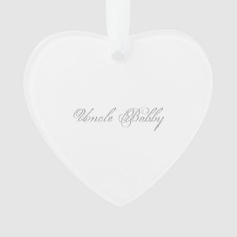 ミニマリストスクリプトラブリー3Dモノグラム オーナメント