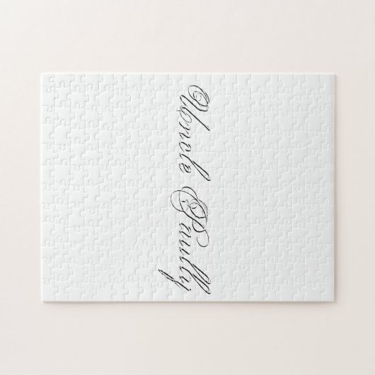 ミニマリストスクリプトラブリー3Dモノグラム ジグソーパズル (横)