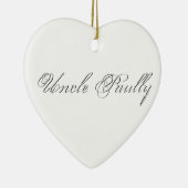 ミニマリストスクリプトラブリー3Dモノグラム セラミックオーナメント (右)