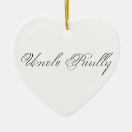 ミニマリストスクリプトラブリー3Dモノグラム セラミックオーナメント