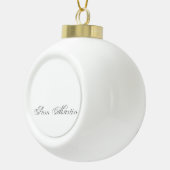 ミニマリストスクリプトラブリー3Dモノグラム セラミックボールオーナメント (右)