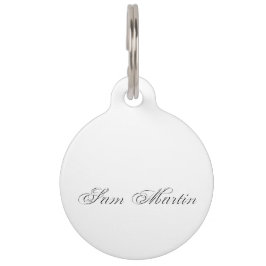 ミニマリストスクリプトラブリー3Dモノグラム ペット　ネームタグ