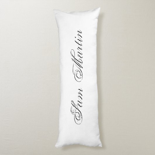 ミニマリストスクリプトラブリー3Dモノグラム ボディピロー (裏面 (縦))