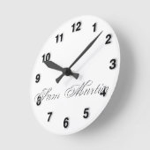 ミニマリストスクリプトラブリー3Dモノグラム ラウンド壁時計 (傾斜)