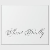 ミニマリストスクリプトラブリー3Dモノグラム ラッピングペーパー (フラット)