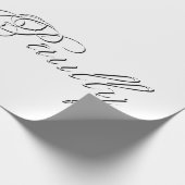 ミニマリストスクリプトラブリー3Dモノグラム ラッピングペーパー (角)