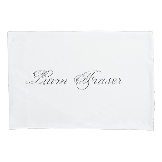 ミニマリストスクリプトラブリー3Dモノグラム 枕カバー (正面)