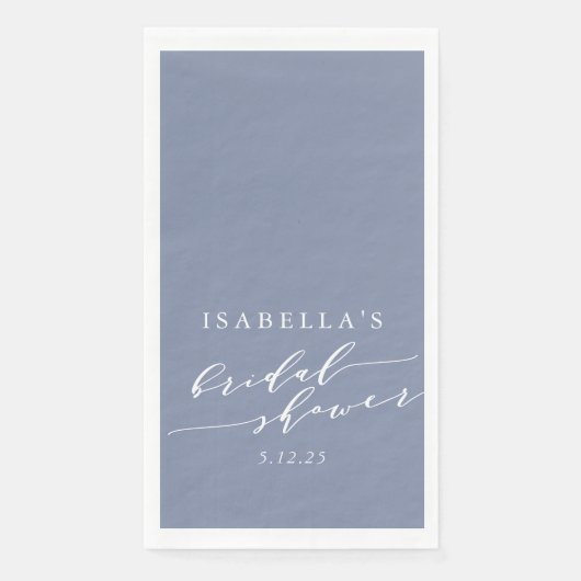 ミニマリストスクリプトレタリングブルーブライダルシャワー (正面)