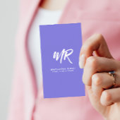 ミニマリストスクリプト名イニシャル |特殊紫 名刺