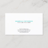 ミニマリストスクリプト名イニシャル | Green Tosca 名刺 (裏面)