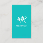 ミニマリストスクリプト名イニシャル | Green Tosca 名刺 (正面)