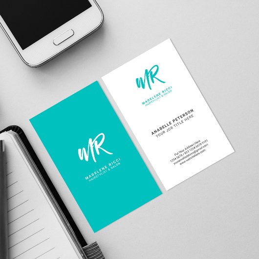 ミニマリストスクリプト名イニシャル | Green Tosca 名刺