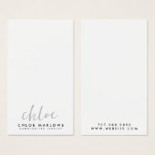 ミニマリストスクリプト名ジュエリーデザイナ (正面&裏面)