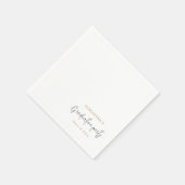 ミニマリストスクリプト名日付卒業パーティー スタンダードカクテルナプキン (角)