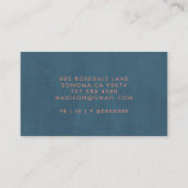 ミニマリストスクリプト焼きシエナダスティブルー 名刺 (裏面)