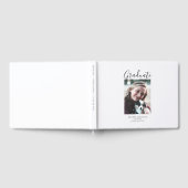 ミニマリストスクリプト白写真卒業 ゲストブック (全面)