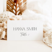 ミニマリストスクリプト白黒ブライダルシャワー プレイスカード