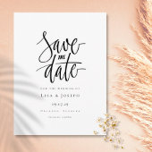 ミニマリストスクリプト白黒日付を保存 ポストカード