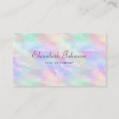 ミニマリストスクリプト虹色オパールスタイリッシュQrコード 名刺 (裏面)