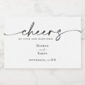 ミニマリストスクリプトELLEミニワイきらめくンラベル スパークリングワインラベル (シングルラベル)