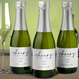 ミニマリストスクリプトELLEミニワイきらめくンラベル スパークリングワインラベル