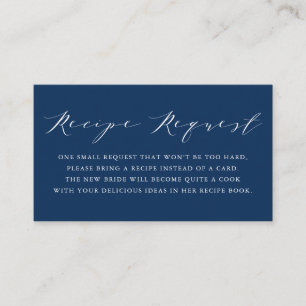 ミニマリストスクリプトNavy Blue Showerレシピ要求 エンクロージャーカード
