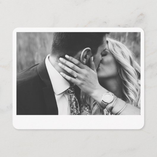 ミニマリストスクリプトQRコードウェディングRSVP エンクロージャーカード (裏面)