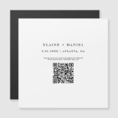 ミニマリストスクリプトQRコード日付マグネットを保存 (正面/裏面)