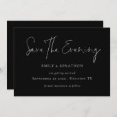 ミニマリストスクリプ救ト黒夕べ 招待状 (正面/裏面)