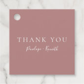 ミニマリストスクリモダンットカスタムウェディングダスティバラ フェイバータグ (正面)