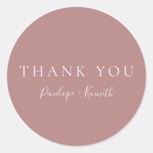 ミニマリストスクリモダンットカスタムウェディングダスティバラ ラウンドシール (正面)