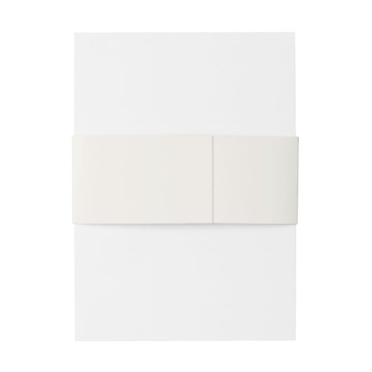 ミニマリストスクリームオフホワイト結婚ズスイート 招待状ベリーバンド (裏面例)