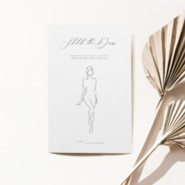 ミニマリストスケッチザドレスブライダルシャワーゲーム