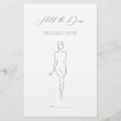 ミニマリストスケッチザドレスブライダルシャワーゲーム (正面)