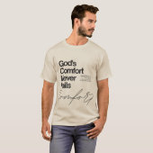 ミニマリストスタイルの神の慰めは決して失敗しない Tシャツ (正面フル)