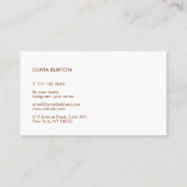 ミニマリストスタイル名の名刺 名刺 (裏面)