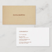 ミニマリストスタイル名の名刺 名刺 (正面/裏面)