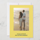 ミニマリストスタイル | レトロ タイプライター フォントの写真 セーブザデート (裏面)