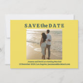 ミニマリストスタイル | レトロ タイプライター フォント写真 セーブザデート (正面)