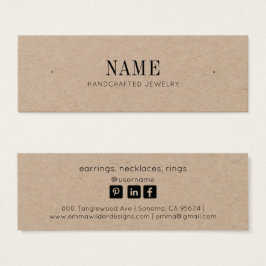 ミニマリストスタッドイヤリングクラフトジュエリー表示カード