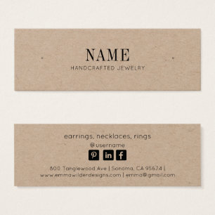 ミニマリストスタッドイヤリングクラフトジュエリー表示カード