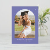 ミニマリストスターアーチ5写真卒業 案内状 (スタンド正面)