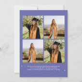 ミニマリストスターアーチ5写真卒業 案内状 (裏面)