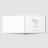 ミニマリストスターフィッシュビーチモノグラム結婚ズ ゲストブック (全面)